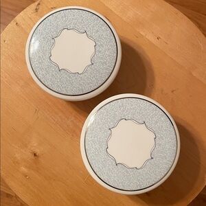 Pair of Wedgewood Bone China Trinket Boxes